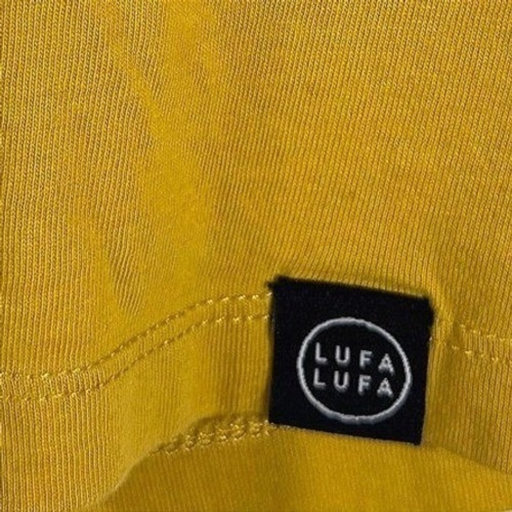 LUFALUFA Organic Cotton Graphic Tee Size Medium Mustard Yellow T-Shirt Portugal - Picture 6 of 6